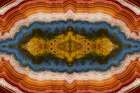 Laguna agate kaleidoscope repeating mirror-effect pattern. Abstract Art Print